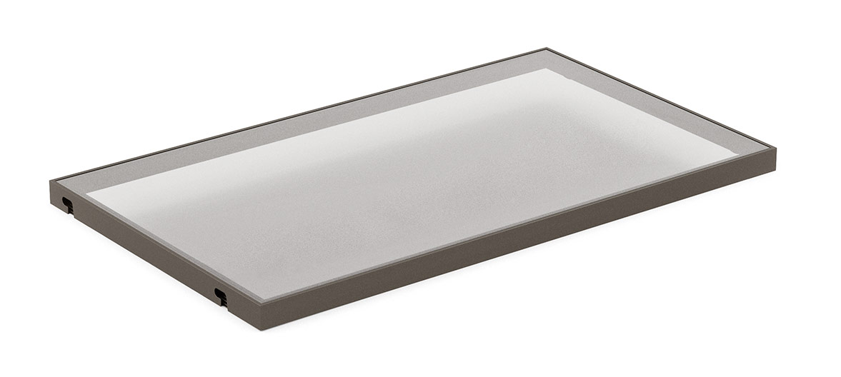 inkomen stuiten op Amuseren EXCESSORIES - SHELVES Shelf with aluminium frame H 36 mm